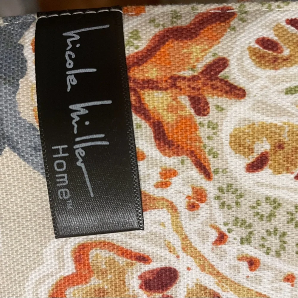 Nicole Miller 4 Placemats & 4 cloth Napkins fall Thanksgiving